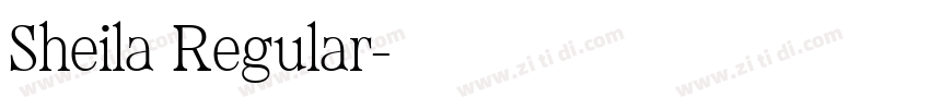Sheila Regular字体转换